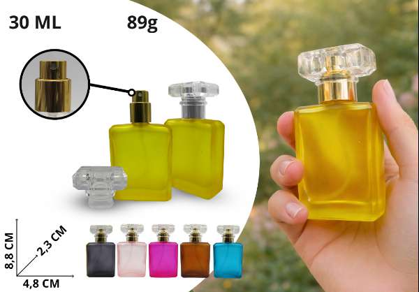 PORTA PERFUME VIDRO COLORIDO FD 30ML BM363041 PORTA PERFUME